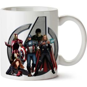 Art Hediye Avengers Iron Man Captain America Thor Iki Tarafı Baskılı Kupa Bardak