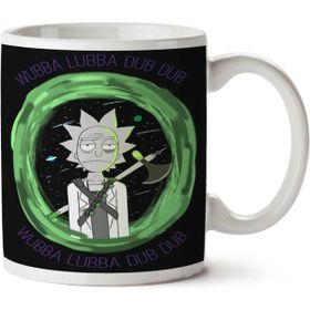 Art Hediye Ax Rick 2 By Wubba Lubba Dub Dub Iki Tarafı Baskılı Kupa Bardak