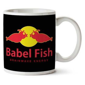 Art Hediye Babel Fish Enerji Redbull İki Tarafı Baskılı Kupa Bardak