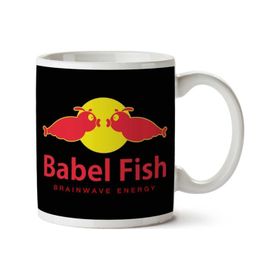 Art Hediye Babel Fish Enerji Redbull İki Tarafı Baskılı Kupa Bardak