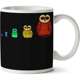 Art Hediye Babushka Owls Colour Matruşka Baykuşlar İki Tarafı Baskılı Kupa Bardak