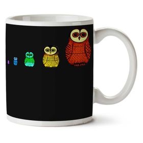 Art Hediye Babushka Owls Colour Matruşka Baykuşlar İki Tarafı Baskılı Kupa Bardak