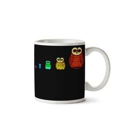 Art Hediye Babushka Owls Colour Matruşka Baykuşlar İki Tarafı Baskılı Kupa Bardak