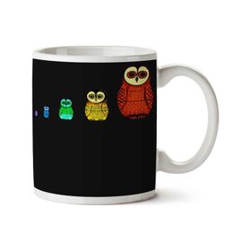 Art Hediye Babushka Owls Colour Matruşka Baykuşlar İki Tarafı Baskılı Kupa Bardak