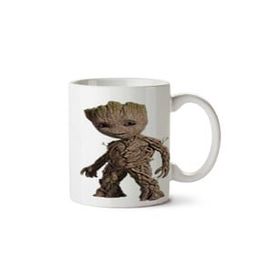 Art Hediye Baby Groot Rocket Raccoon Marvel.png Iki Tarafı Baskılı Kupa Bardak