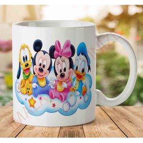Art Hediye Baby-Mickey-Mouse-PNG İki Tarafı Baskılı Kupa Bardak
