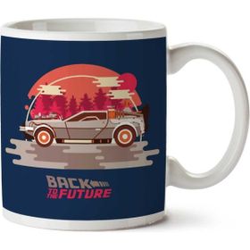 Art Hediye Back To The Future Delorean Forest İki Tarafı Baskılı Kupa Bardak