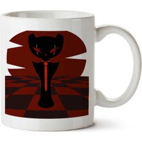 Art Hediye Bad Cat.png Iki Tarafı Baskılı Kupa Bardak