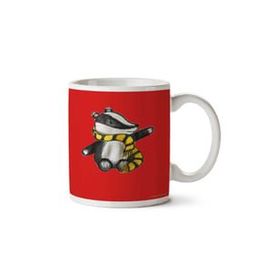 Art Hediye Badger Mascot Iki Tarafı Baskılı Kupa Bardak