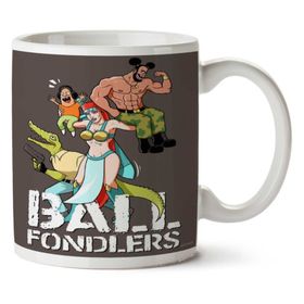 Art Hediye Ball Fondlers İki Tarafı Baskılı Kupa Bardak
