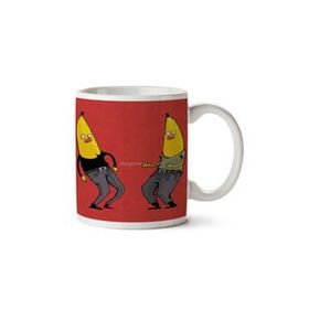 Art Hediye Bananas In Regular Clothing Iki Tarafı Baskılı Kupa Bardak