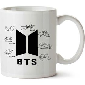 Art Hediye Bangtan Boys Signature Bts Imzalar.png Iki Tarafı Baskılı Kupa Bardak