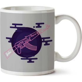 Art Hediye Barbie Gun Ak-47 İki Tarafı Baskılı Kupa Bardak
