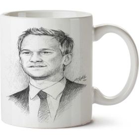 Art Hediye Barney Stinson Karakalem İki Tarafı Baskılı Kupa Bardak