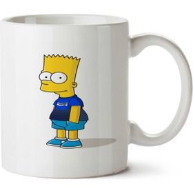 Art Hediye Bart Simpson Bart Pato FutsalI Baskılı Kupa Bardak