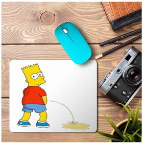 Art Hediye Bart Simpson Homer Simpson the Simpsons Baskılı 23x19 cm Mouse Pad