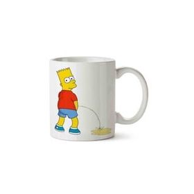 Art Hediye Bart Simpson Homer Simpson The Simpsons İki Tarafı Baskılı Kupa Bardak