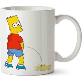 Art Hediye Bart Simpson Homer Simpson The Simpsons İki Tarafı Baskılı Kupa Bardak