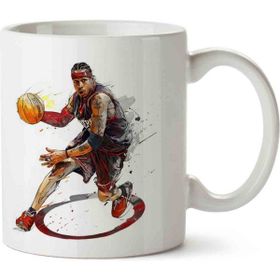 Art Hediye Basketbol Basketbolcu 2 İki Tarafı Baskılı Kupa Bardak