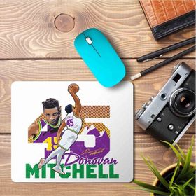 Art Hediye Basketbol Donovan Mitchell Tee Baskılı 23x19 cm Mouse Pad