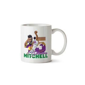 Art Hediye Basketbol Donovan Mitchell Tee Baskılı Kupa Bardak
