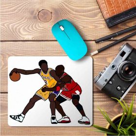 Art Hediye Basketbolcu Kobe Bryant vs Michale Jordan Baskılı 23x19 cm Mouse Pad