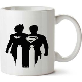 Art Hediye Batman x Superman İki Tarafı Baskılı Kupa Bardak