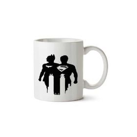 Art Hediye Batman x Superman İki Tarafı Baskılı Kupa Bardak