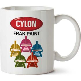 Art Hediye Battlestar Cylon Frak Paint İki Tarafı Baskılı Kupa Bardak
