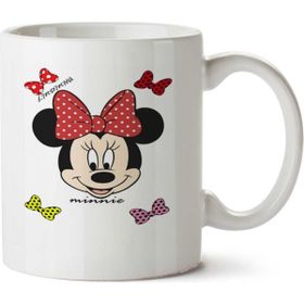 Art Hediye Bayan Minnie Lindinha İki Tarafı Baskılı Kupa Bardak