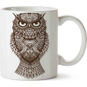 Art Hediye Baykuş Owl2 Kahverengi Baskılı Kupa Bardak