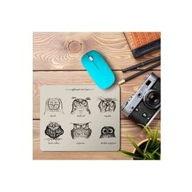 Art Hediye Baykuş Türleri Baskılı 23x19 cm Mouse Pad