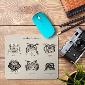Art Hediye Baykuş Türleri Baskılı 23x19 cm Mouse Pad