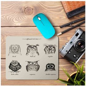 Art Hediye Baykuş Türleri Baskılı 23x19 cm Mouse Pad