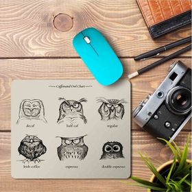 Art Hediye Baykuş Türleri Baskılı 23x19 cm Mouse Pad