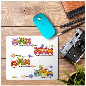 Art Hediye Baykuşlar Baskılı 23x19 cm Mouse Pad