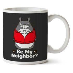Art Hediye Be My Neighbor Totoro Studio Ghibli Men's T-Shirt Iki Tarafı Baskılı Kupa Bardak