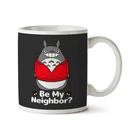 Art Hediye Be My Neighbor Totoro Studio Ghibli Men's T-Shirt Iki Tarafı Baskılı Kupa Bardak