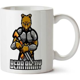 Art Hediye Bear Army Baskılı Kupa