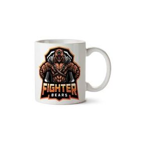 Art Hediye Bear Fighter Baskılı Kupa