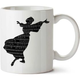Art Hediye Beauty And The Beast Belle Musical Silhouette Baskılı Kupa