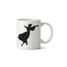 Art Hediye Beauty And The Beast Belle Musical Silhouette Baskılı Kupa