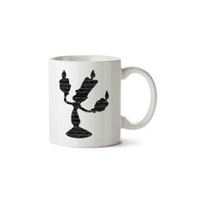 Art Hediye Beauty And The Beast Lumiere Musical Silhouette Baskılı Kupa
