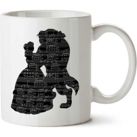 Art Hediye Beauty And The Beast Musical Silhouette Baskılı Kupa