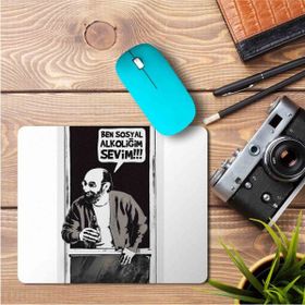 Art Hediye Ben Sosyal Alkoliğim Sevim Baskılı 23x19 cm Mouse Pad