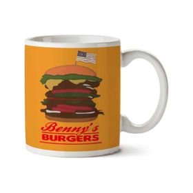 Art Hediye Benny's Burgeri İki Tarafı Baskılı Kupa Bardak