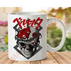 Art Hediye Berserk Skull Kuru Kafa İki Tarafı Baskılı Kupa Bardak