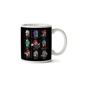 Art Hediye Best Powerups Of Super Mario Iki Tarafı Baskılı Kupa Bardak