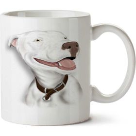 Art Hediye Beyaz Bulldog Baskılı Kupa