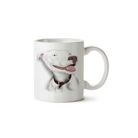 Art Hediye Beyaz Bulldog Baskılı Kupa
